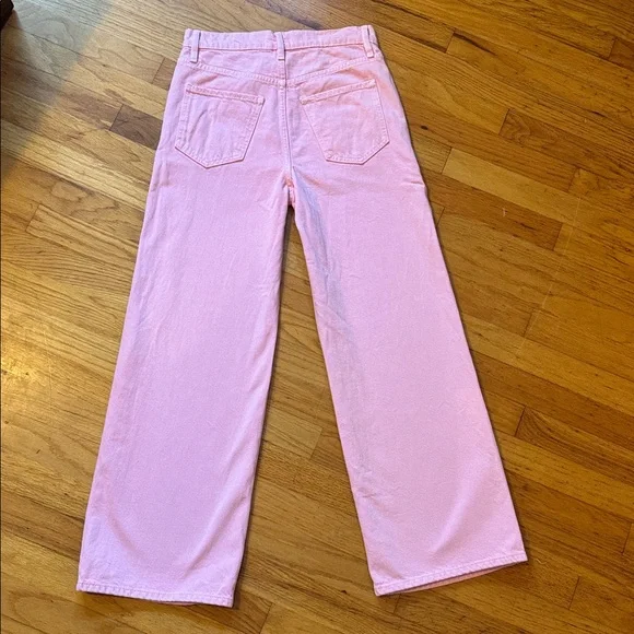 Frame Denim Women's Flare Jeans in Pink - Picture 7 of 12